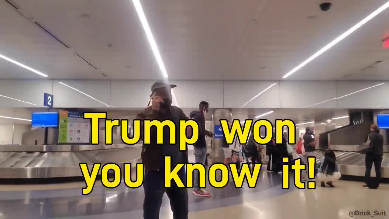 Brick Suit - Somebody paged TRUMP WON, YOU KNOW IT at the airport in Los Angeles. Sound on!