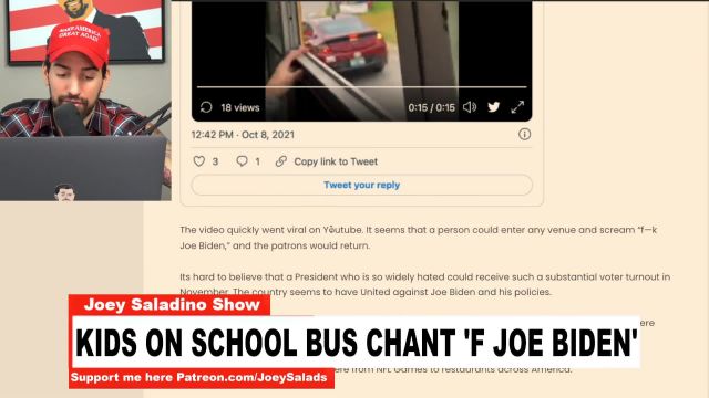 Kids on School Bus CHANT "F JOE BIDEN"