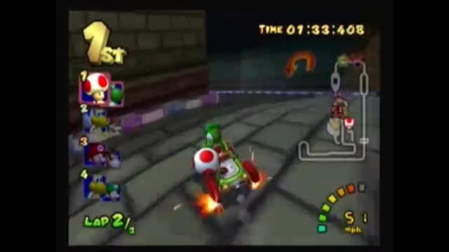 Mario Kart Double Dash!!  Special Cup: Bowser's Castle (150cc) (3/4)