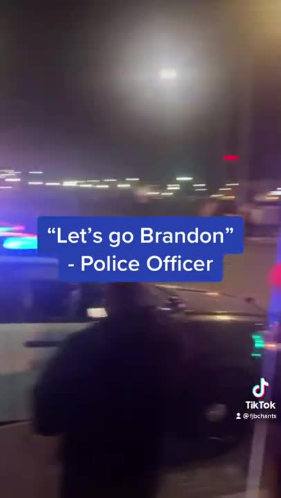 California Police Officer Chants Lets Go Brandon