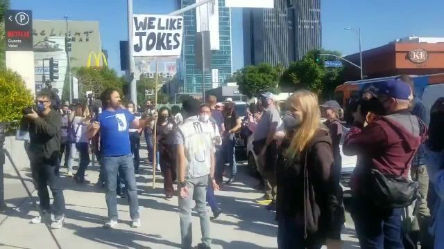 Snowflake Netflix Workers Walk Out And Are Met By Free Speech Counter-Protestors