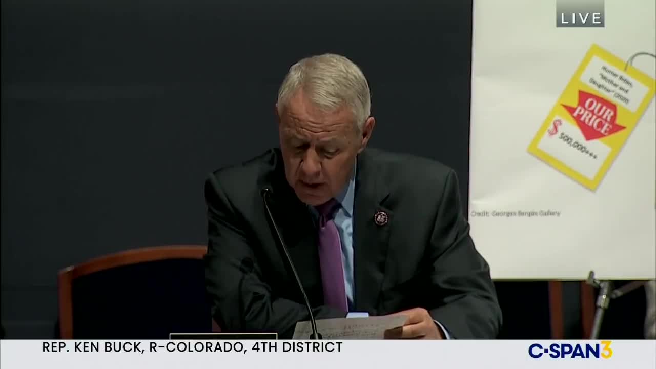 Benny - This might be the GREATEST thing you'll watch today. ð¥  @RepKenBuck absolutely NUKES Hunter Biden's crack art and Biden's family corruption in under 5 minutesâ Leaves AG G...