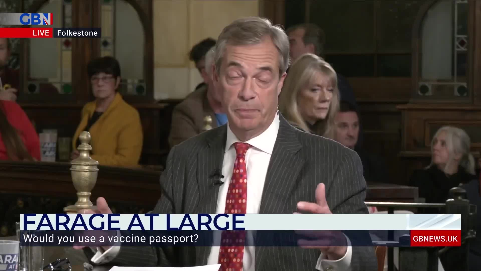 Nigel Farage: 'I will not be showing any vaccine passport to go and buy a pint.