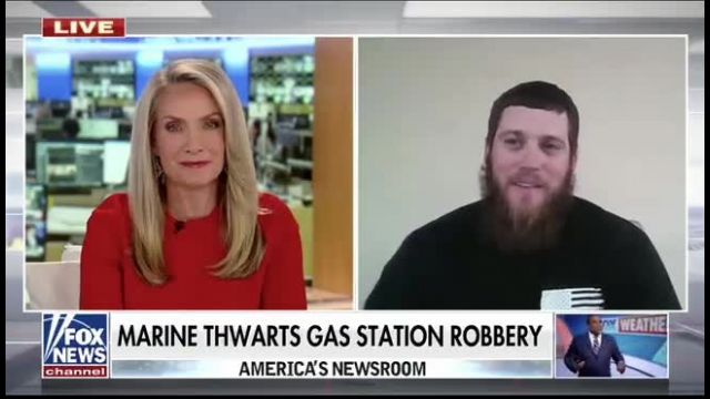 Kassy Dillon - The Marine who stopped the corner store robbery in the viral video was just on Fox News.   He ended his interview saying 